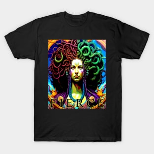 Beautiful Fierce Medusa Goddess T-Shirt